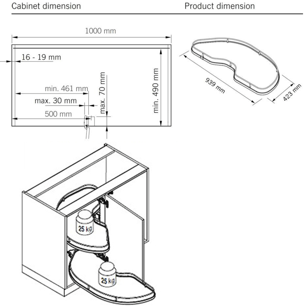 Corner maxx kulmakaappi, säilytysjärjestelmä