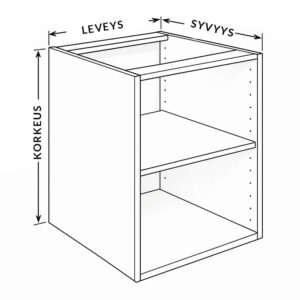 Erikoismittaiset kaapit ja komerot