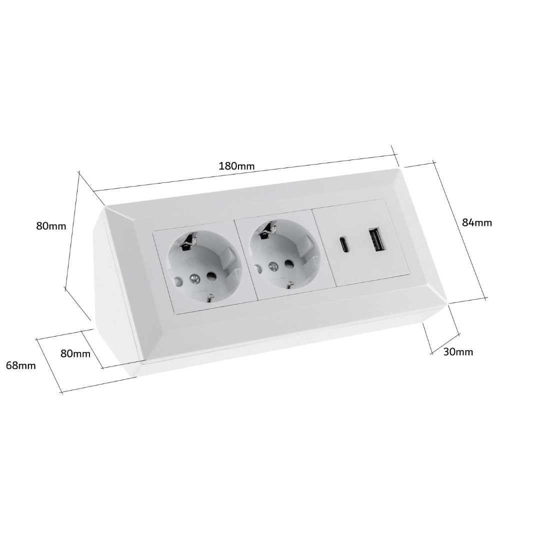 pistorasia 3 paikkainen mittakuva